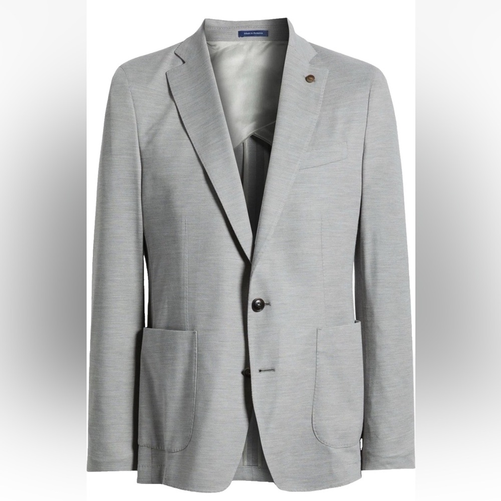 Peter Millar Claremont Men's Gale Gray Knit Sport Coat Blazer Size 40R $1295